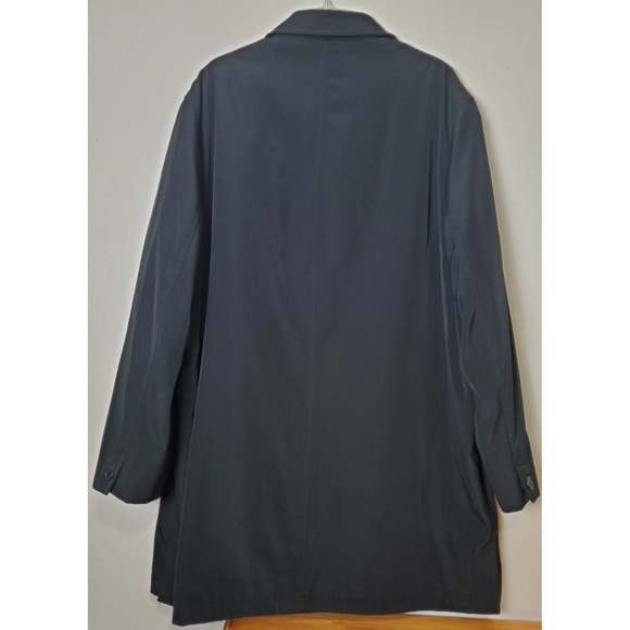Ralph Lauren Black Rain Coat Topcoat Overcoat Removable Wool Liner Men's XL - Picture 2 of 14